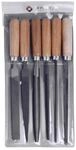 BERNSTEIN 5-240 6-teiliger Satz Schl&uuml;sselfeilen mit Holzheft im Etui, 6 St&uuml;ck