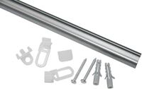 Gardinia Aluminium-Schiene 13 mm, 1-l&auml;ufige Vorhangschiene, Gardinenstange, Inkl.