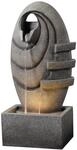 Teamson Home Garten Outdoor Brunnen Moderner Ovaler Brunnen mit warmen LED-Lichtern,