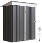 Outsunny Metall Ger&auml;tehaus 1,36m&sup2; 161 x 95 x 181cm Ger&auml;teschuppen mit...