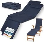 Beautissu 2er Set Luxus Deckchair Auflage Sonnenliege 175x45x5cm LoftLux DC &ndash;...
