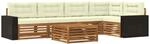 vidaXL Outdoor-Sofagarnitur 6 pcs Natur und Creme 79 x 79 x 37 cm, Patio...