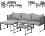 SVITA Detroit Gartenm&ouml;bel Set Polyrattan Lounge Modular Ecksofa Chaiselongue...