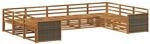 vidaXL Outdoor-Sofagarnitur 9 pcs Natur Massivholz Akazie, Garten, modernes