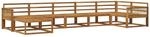 vidaXL Outdoor-Sofagarnitur 7 pcs Natur Massivholz Akazie, Moderner Garten-Sofa,