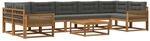 vidaXL Outdoor-Sofagarnitur mit Kissen 8 pcs Natur und Anthrazit,...