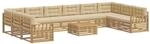 vidaXL Sofagarnituren Massivholz Akazie, Garten, modernes Outdoor-Sofa,...