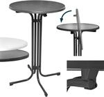 Beautissu Stehtisch klappbar 80 cm Grau Bellini &ndash; Kratzfest Stabil...