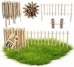 Floranica Staketenzaun aus Haselnuss mit Pfosten 50 cm hoch x lfm Lattenabstand...