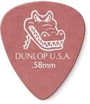 JIM DUNLOP Plektrum Gator Grip en Polycarbonate, 0,58mm, Rot, 12 St&uuml;ck