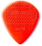 JIM DUNLOP Plektrum Max Grip Jazz III Nylon carbon fiber 24 St&uuml;ck