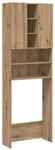 vidaXL Waschmaschinenschrank Artisan-Eiche 64x25,5x190 cm, Waschmaschinenregal,