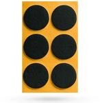 6 x Filzgleiter &Oslash; 40 x 3 mm selbstklebend schwarz M&ouml;belschoner M&ouml;belschutz