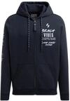 Camp David Herren Kapuzensweatjacke mit &Auml;rmel-Print Blue Navy, XL