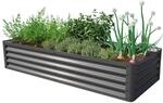 PRIMEYARD Hochbeet Luca anthrazit Stahlkonstruktion 180x75x35 cm