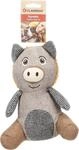 Hundespielzeug - Libar Schwein braun - Robustes Textil mit Quietscher - Spielzeug