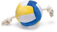Beeztees Volleyball mit Seil, Hundespielzeug, Pl&uuml;sch, Mehrfarbig, 33x19x19cm