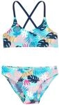 Playshoes M&auml;dchen Zweiteiler Bikini, Petrol Tropisch, 98-104