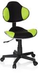 hjh OFFICE 634130 Kinder Schreibtischstuhl KIDDY GTI-2 Stoff Schwarz/Gr&uuml;n