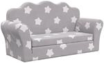 vidaXL Kinder Schlafsofa 2-Sitzer, 2-in-1 Kindersofa mit Schlaffunktion,...