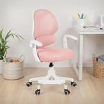 IDIMEX Schreibtischstuhl ISLA mit Fu&szlig;st&uuml;tze, Rosa &ndash; ergonomischer
