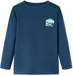 vidaXL Kinder Sweatshirt Waffelmuster Landschaft Pullover Jungen Pulli...