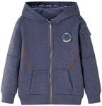 vidaXL Kinder Kapuzenpullover Rei&szlig;verschluss Pullover Sweatshirt Dunkelblau...