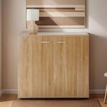 CARO-M&ouml;bel Kommode Chicago mit 2 T&uuml;ren, Moderne Anrichte in Sonoma Eiche,...