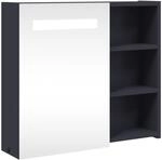 vidaXL Spiegelschrank, Badschrank mit LED-Beleuchtung, H&auml;ngeschrank