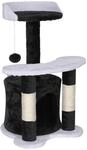 Wiltec Kratzbaum 67 cm hoch in Schwarz/Wei&szlig;, Katzenkratzbaum mit Sisal,...