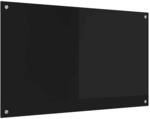 vidaXL K&uuml;chenr&uuml;ckwand Schwarz 100 x 60 cm Geh&auml;rtetes Glas, Stylisches