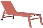 Happy Garden Sonnenliege Barbados aus Textilene und Aluminium Terracotta.
