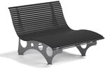 Home Deluxe Wellenliege NIRA Anthrazit - 148 cm