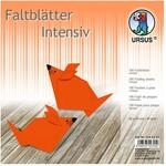 Ursus 3145141 - Faltbl&auml;tter Uni intensiv, orange, ca. 20 x 20 cm, 65 g/qm, 100