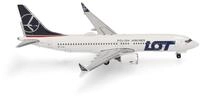 Herpa Modellflugzeug Lot Polish Airlines Boeing 737 Max 8 Miniatur im Ma&szlig;stab 1:500,