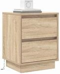 vidaXL Nachttisch Sonoma-Eiche 39 x 34,5 x 50 cm Holzwerkstoff, Schlafzimmer,