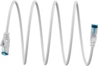goobay Ultraflexibles LAN Kabel 10m - CAT 6A Patchkabel S/FTP - Weiss, Kupferleiter,