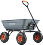 VEVOR Transportwagen, Gartenkarre mit leicht zu montierendem Stahlrahmen,...