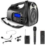 Vonyx ST016 - Tragbarer PA-Sound-Verst&auml;rker mit 2 drahtlosen Mikrofonen, Hand...