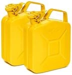BW&reg; Benzinkanister Metall 2x 5 Liter - Kraftstoffkanister Gelb - RAL 1018 -
