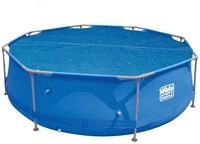 Solarcover f&uuml;r Stahlrahmenpool, blau, rund, passend f&uuml;r &Oslash; 366cm schnelle