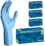 ARNOMED Einweghandschuhe Blau Extra Lang, 30cm Lange Einmalhandschuhe in M,