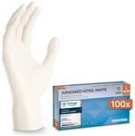 ARNOMED Nitril Einmalhandschuhe 100 St&uuml;ck/Box, L, wei&szlig;, latexfreie