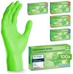 100x ARNOMED Einweghandschuhe Gr&uuml;n, Nitrilhandschuhe M, Einmalhandschuhe, Handschuhe