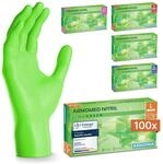 100x ARNOMED Einweghandschuhe Gr&uuml;n, Nitrilhandschuhe L, Einmalhandschuhe, Handschuhe
