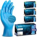 PROGRIP Einweghandschuhe Diamant Grip, Blau, Einmalhandschuhe Extra Stark,