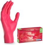 ARNOMED Einweghandschuhe Rot 100 St&uuml;ck/Box, Nitrilhandschuhe M, Einmalhandschuhe,