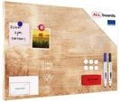 ALLboards Metallische Magnettafel MASSIVHOLZ, 60x40cm MetalBoards Memoboard...