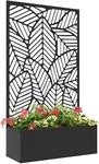 Outsunny Hochbeet Pflanzkasten, Pflanzk&uuml;bel wandmontage Blumenkasten Metall,
