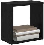 vidaXL Wandregale mit Regal 2 pcs Schwarz Eichen-Optik Holzwerkstoff,...